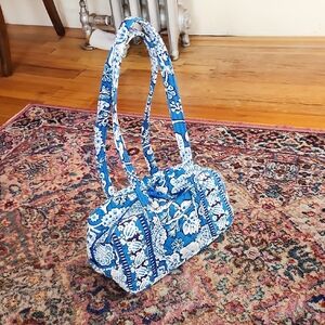 Vera Bradley Blue and White Floral Shoulder Bag
